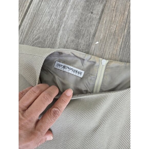 Emporio Armani Zip Up Wool blend Vest Striped 90s Size Small. Reworked. Sm Stain - Picture 5 of 6